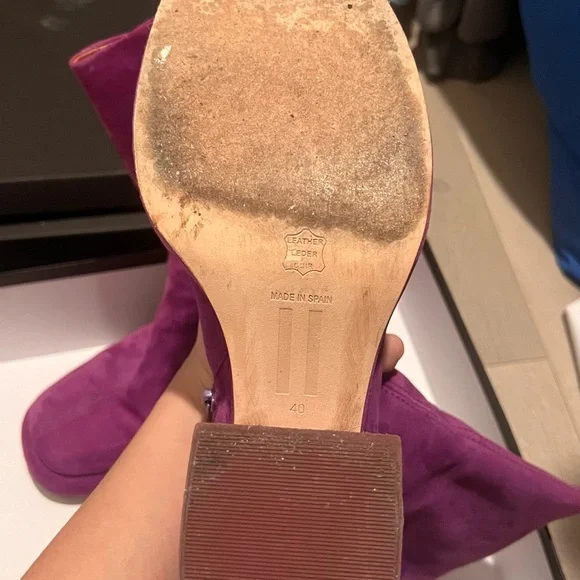 E8 by Miista Chic Purple Suede Platform Ankle Boots Size 40 - Picture 5 of 6